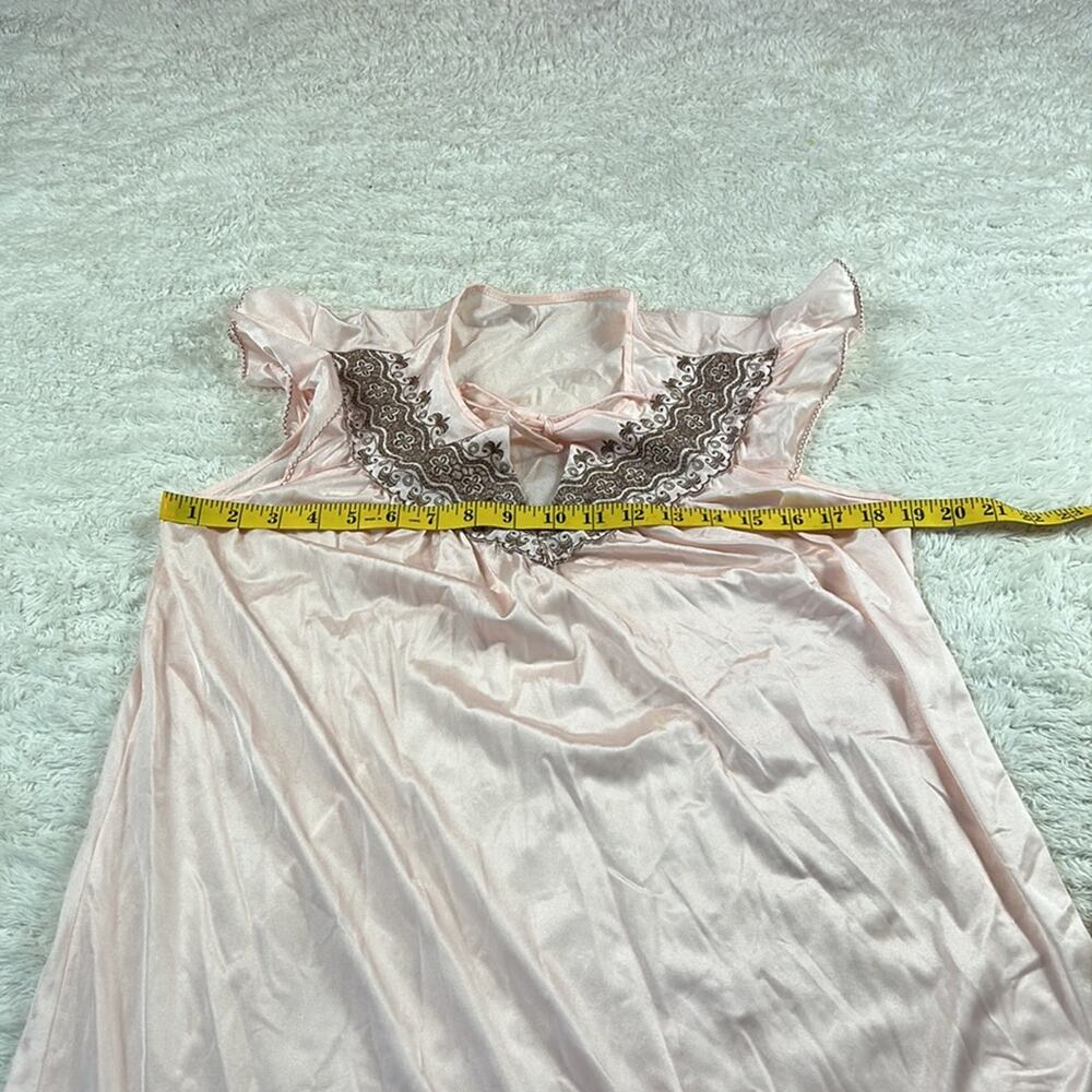 Vintage JC Penneys pale pink midi slip nightgown, size med‎ - Picture 5 of 6